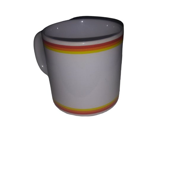 Vintage HOT STUFF Orange/Yellow/White Fire RUSS Coffee/Tea Mug Made in Korea - Picture 3 of 6